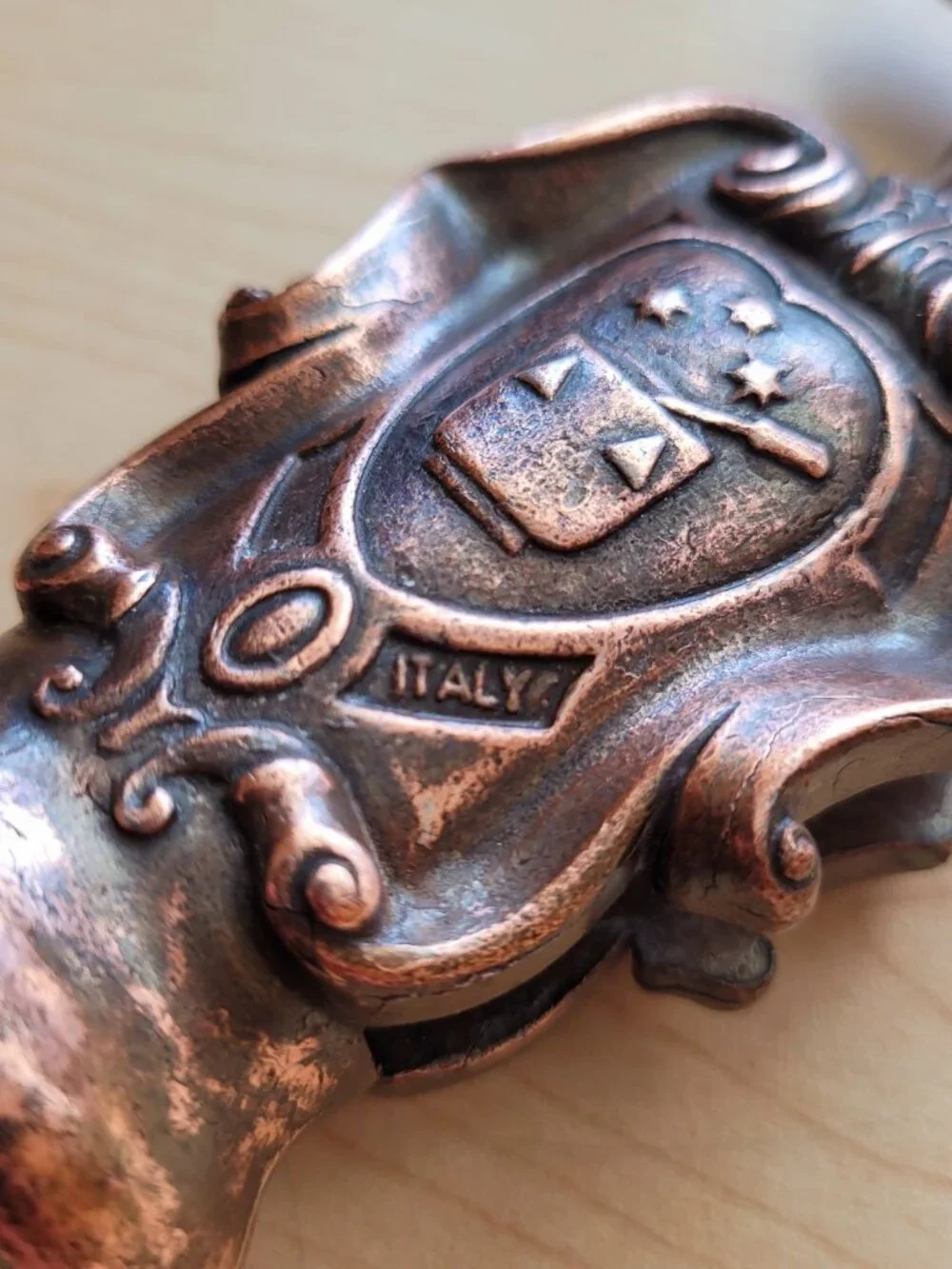 Vintage Fattoria Picedo Vini Pregiati Italian Wine Corkscrew Opener Bronze